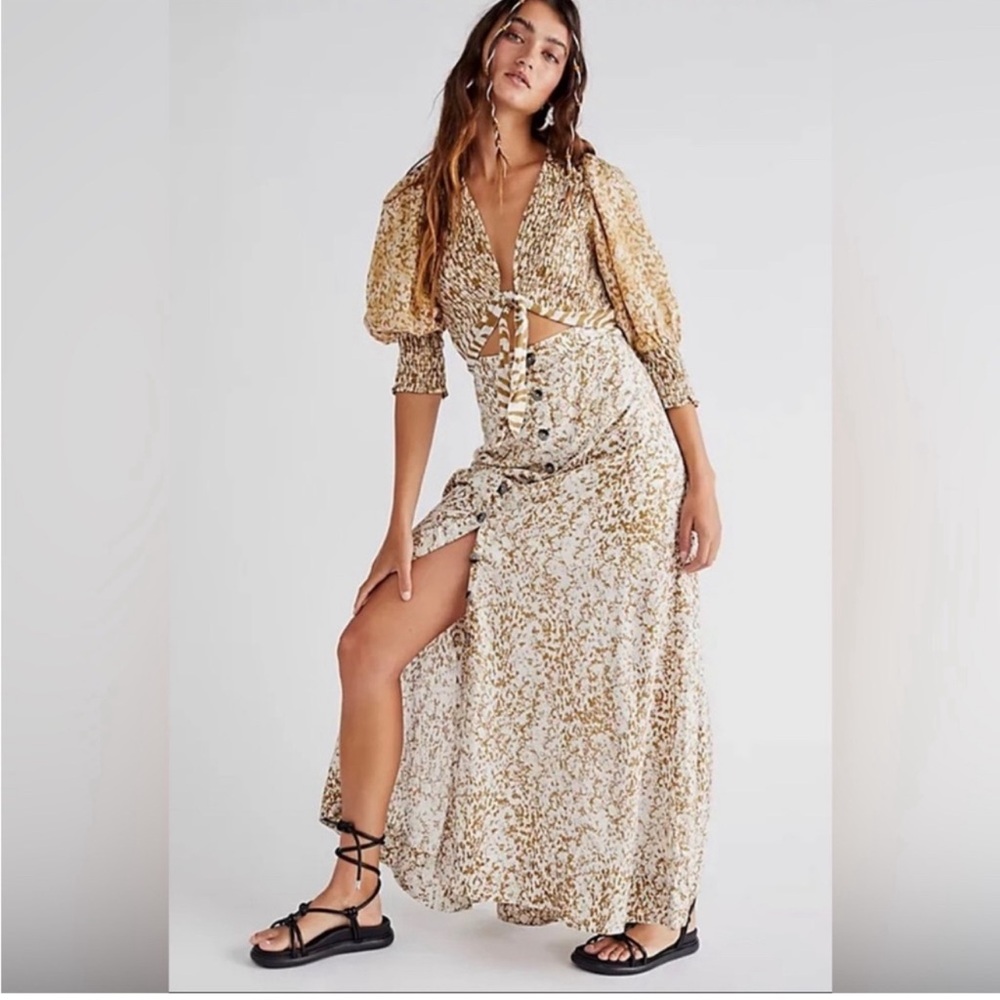 Free People String of Hearts Maxi Dress NWOT